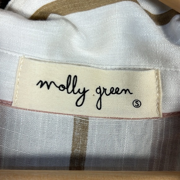 Molly Green Pink White Collared‎ Dress - Picture 3 of 5